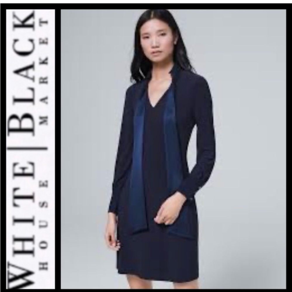 NWT WHBM Tie Neck Shift Dress